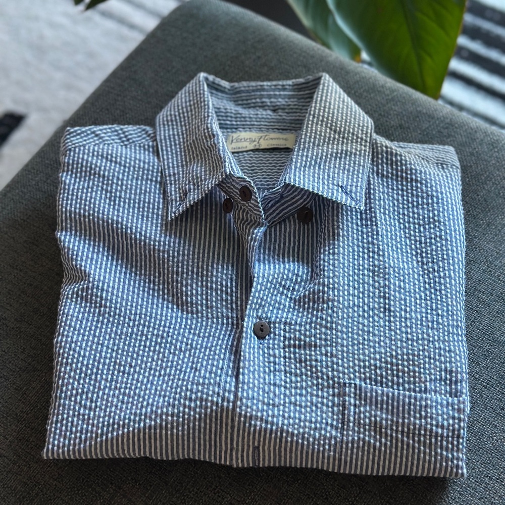 Kenny Flowers Navy and White Casual Shirt